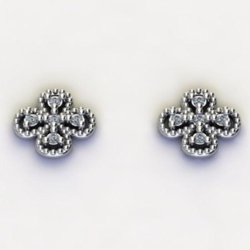 BRINCO TREVO C/ ZIRC. CRISTAL