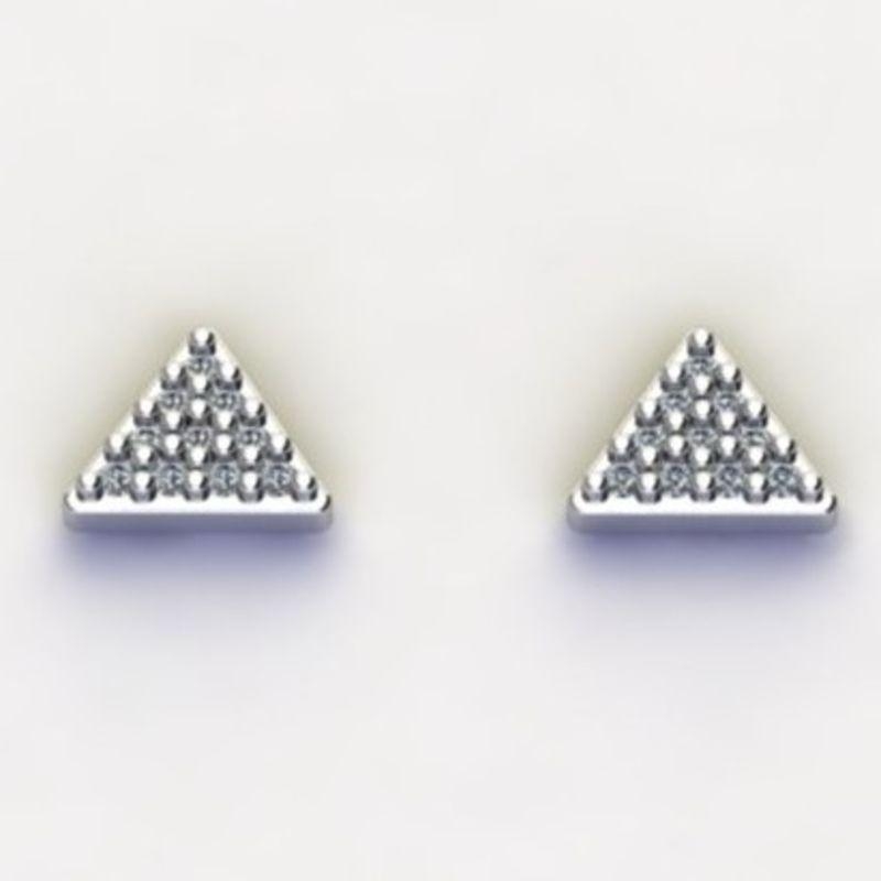 BRINCO TRIÂNGULO MÉDIO C/ ZIRC. CRISTAL