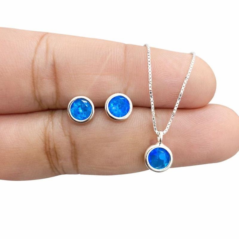 CJ REDONDO 6MM EMBUTIDO AZUL TIFFANY