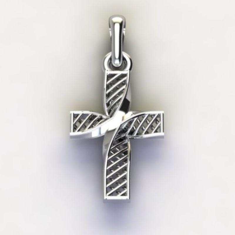 PG RENDA CRUZ VAZADA S/ ZIRC. INCOLOR TAMANHO P