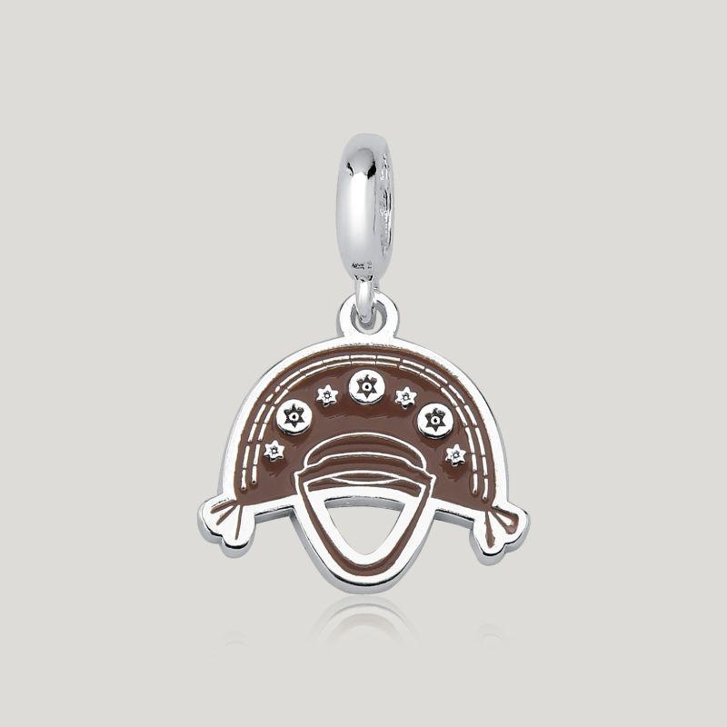 Pingente Chapéu Lampião Resinado - Prata 925