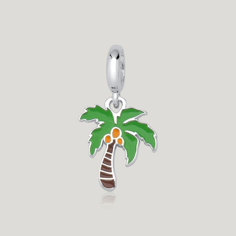 Pingente Coqueiro Resinado - Prata 925