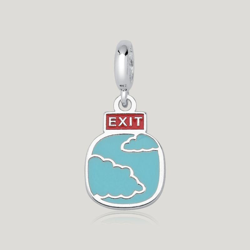 Pingente Janela do Avião Resinado - Prata 925