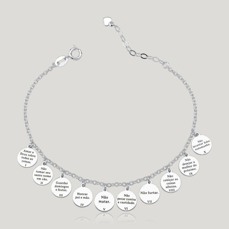 PULSEIRA LASER 10 MANDAMENTOS C/ RESINA TAM. 18 CM