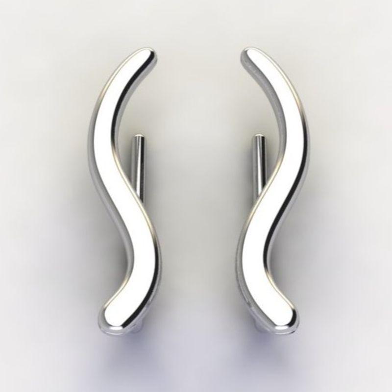 BRINCO EAR CUFF ONDULADO S/ ZIRC. INCOLOR