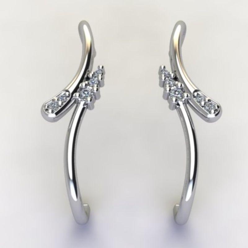 BRINCO PINO NO MEIO C/ ZIRC. CRISTAL