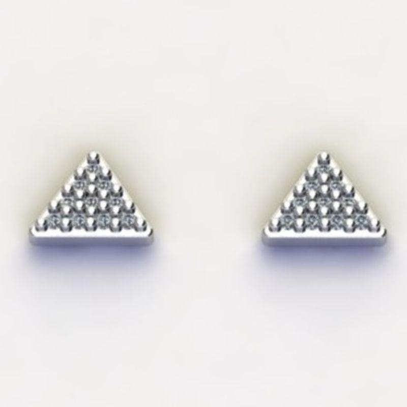 BRINCO TRIÂNGULO MÉDIO C/ ZIRC. CRISTAL