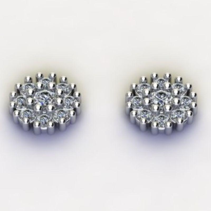 CONJUNTO REDONDO C/ ZIRC. SAFIRA 7MM