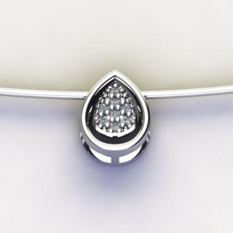 PG GOTA MINIMALISTA C/ ZIRC. CRISTAL