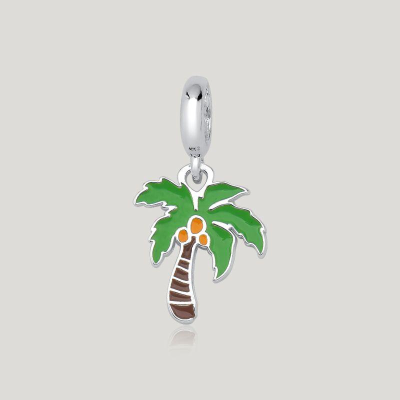 Pingente Coqueiro Resinado - Prata 925