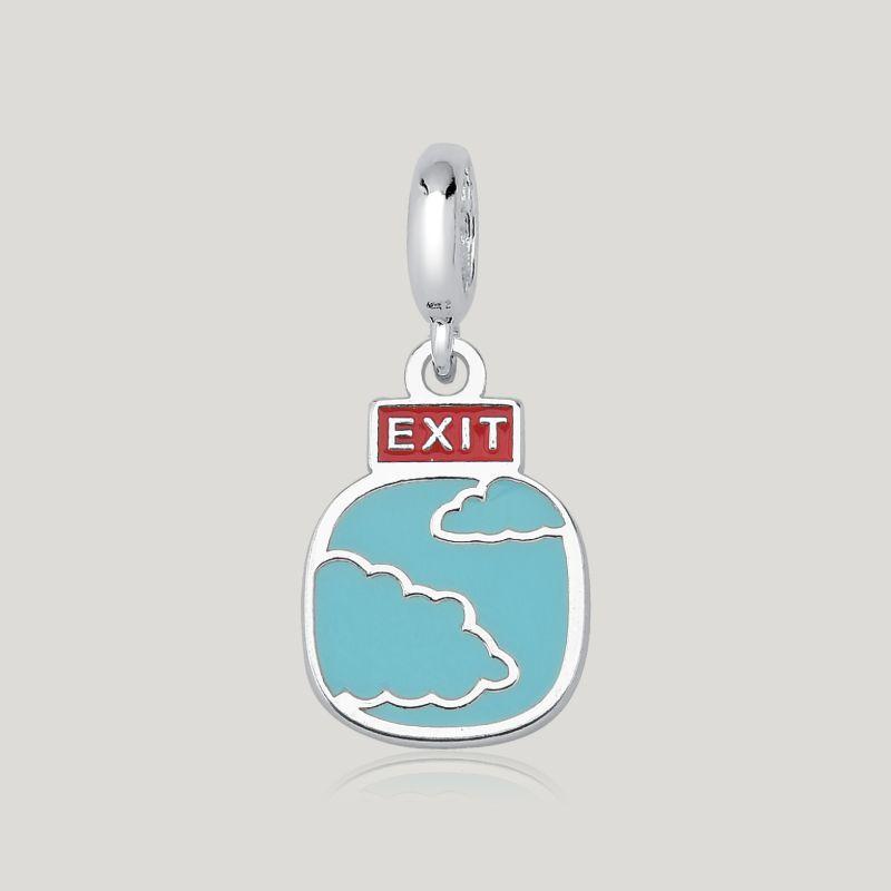 Pingente Janela do Avião Resinado - Prata 925