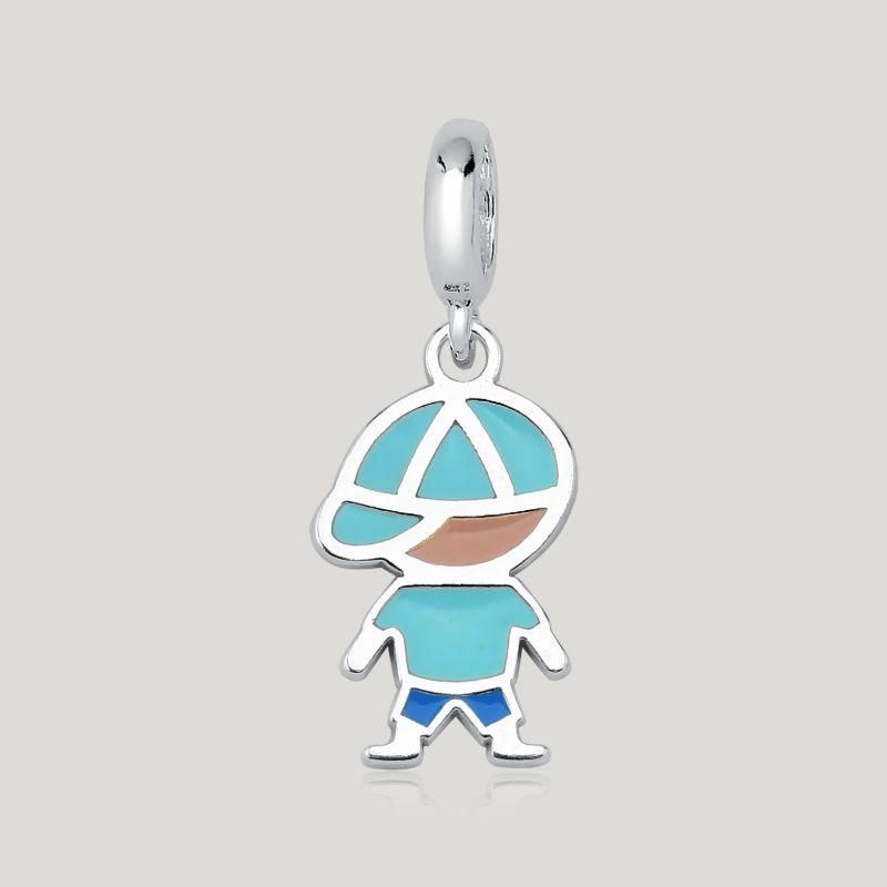 Pingente Menino Resinado - Prata 925