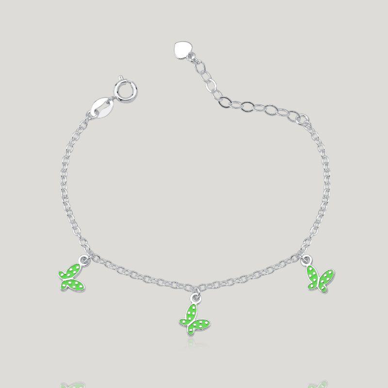 PULSEIRA BORBOLETAS C/ RESINA TAM. 15 CM