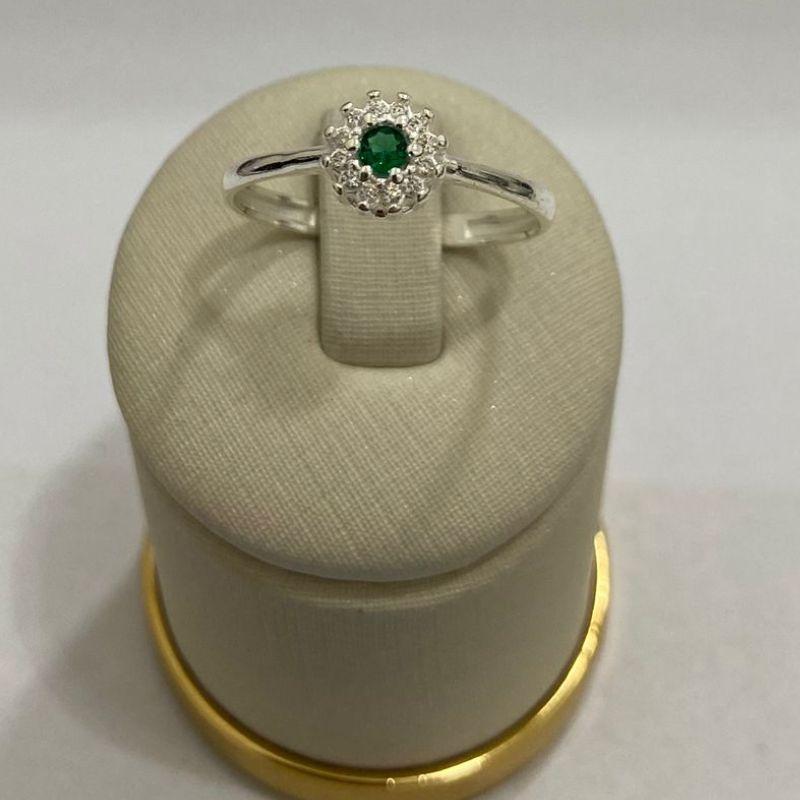 ANEL FORMATURA C/ ZIRC. ESMERALDA