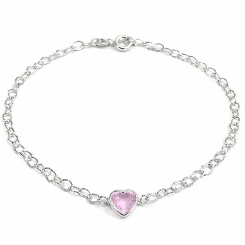 PULSEIRA CORAÇÃO QUARTZO ROSA