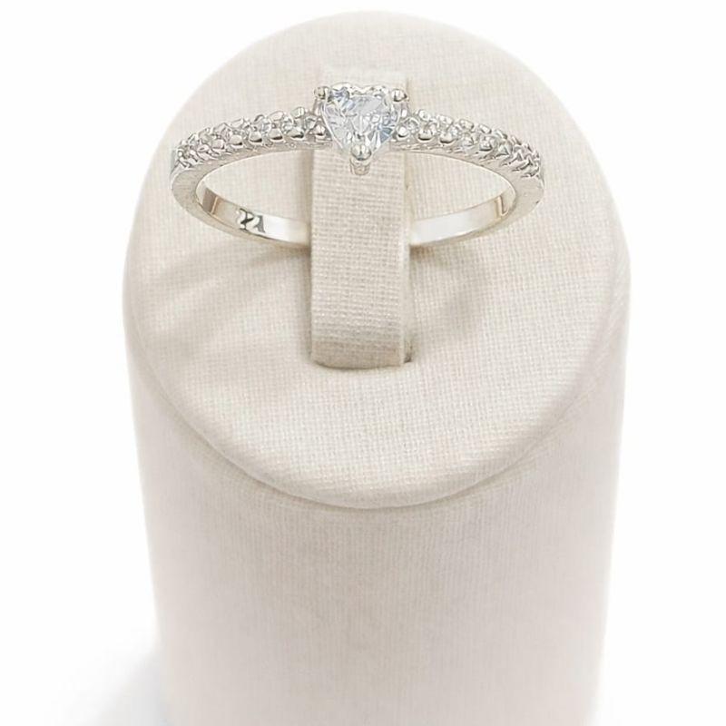 ANEL CORACAO C/ZIRC. CRISTAL