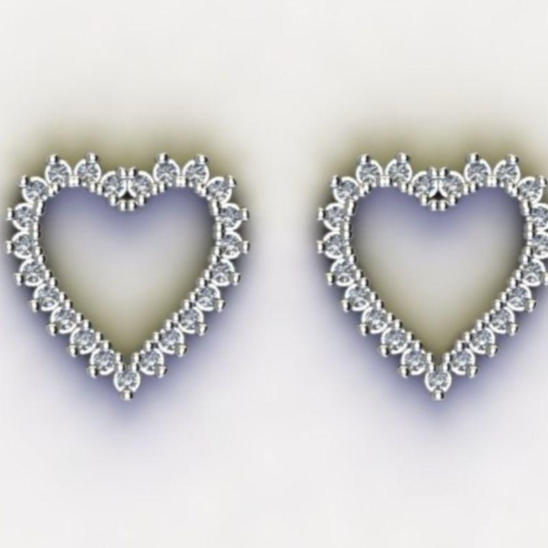 BRINCO CORAÇÃO GRANDE VAZADO C/ ZIRC. CRISTAL