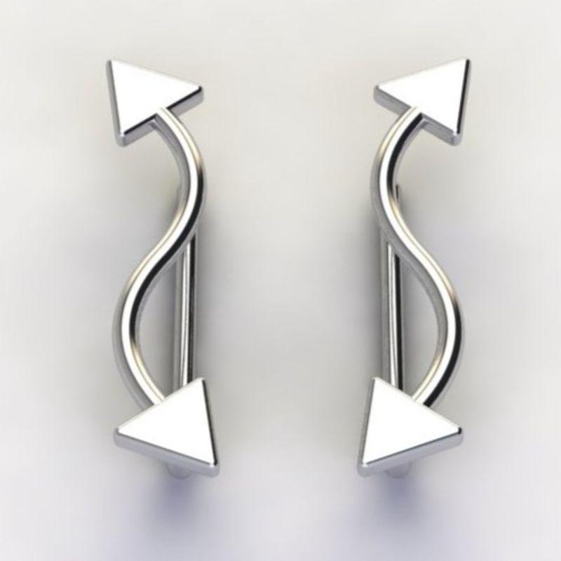 BRINCO EAR CUFF TRIAGULO S/ ZIRC. INCOLOR