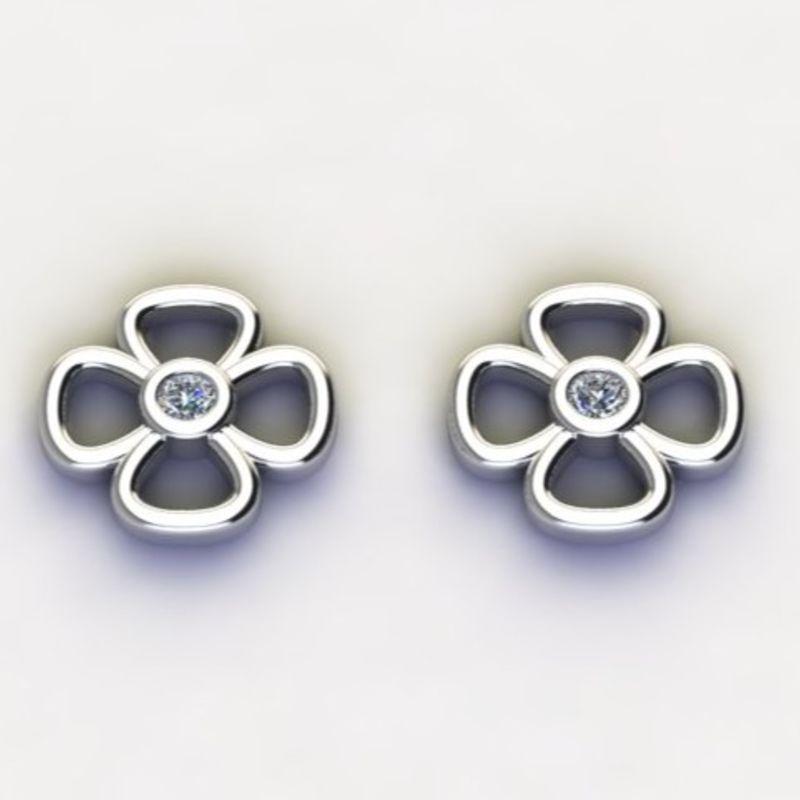 BRINCO FLOR C/ ZIRC. CRISTAL