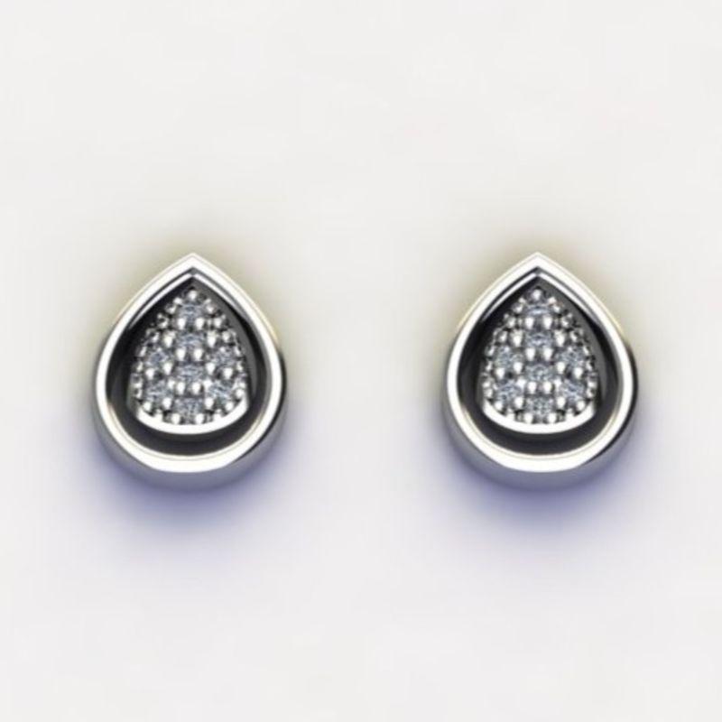 BRINCO MINIMALISTA GOTA C/ ZIRC. CRISTAL