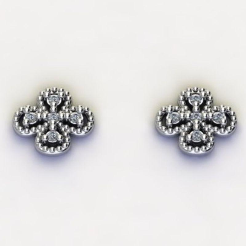 BRINCO TREVO C/ ZIRC. CRISTAL