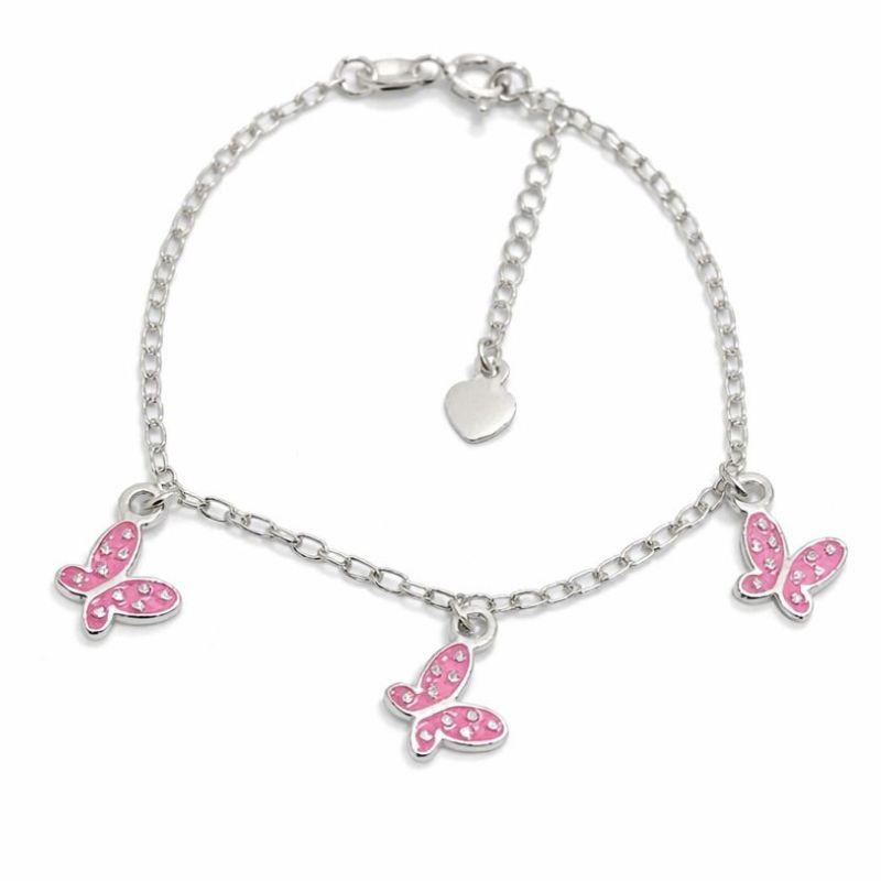 PULSEIRA BORBOLETAS C/ RESINA TAM. 15 CM