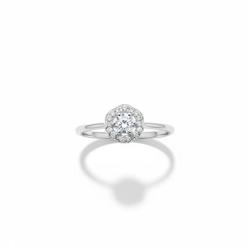 ANEL FLOR  C/ ZIRC. CRISTAL