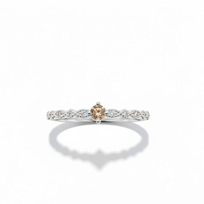 ANEL SOLITÁRIO C/ ZIRC. 3MM CITRINO